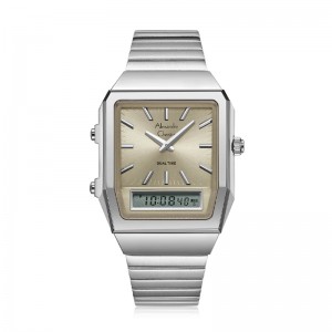 Alexandre Christie AC 2B37 Silver Beige LHBSSLO Dual Time